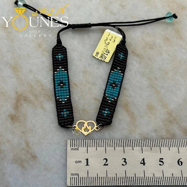 دستبند بند میوکی طرح آتش طلا